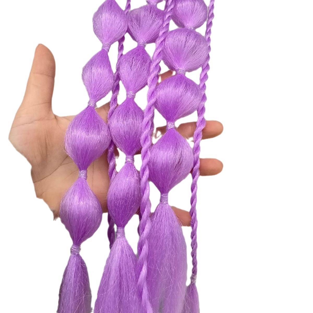 网红时尚女街拍造型神器灯笼泡泡扭股辫长款手编辫子马尾假发50g详情图5