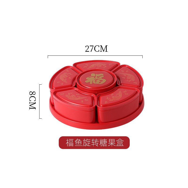 新款过年国潮糖果盒客厅零食盒干果分格喜庆年货礼品糖果盒详情图5