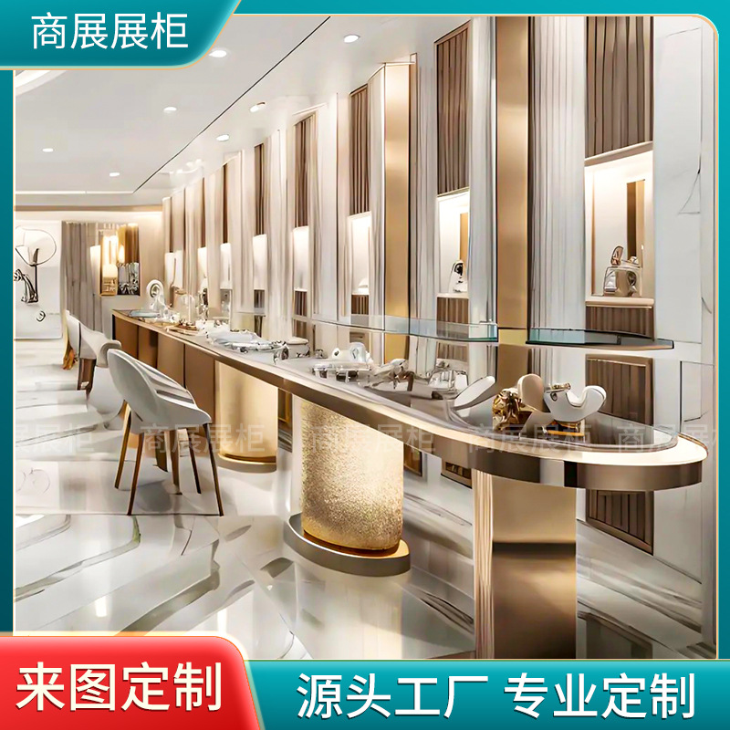 珠宝店cad施工图纸 首饰店黄金店装修设计店铺商铺室内店面效果图详情图2