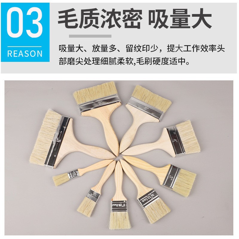毛刷子油漆刷工业用猪毛刷油漆刷子软毛毛刷烧烤胶水漆刷清洁家用详情图4