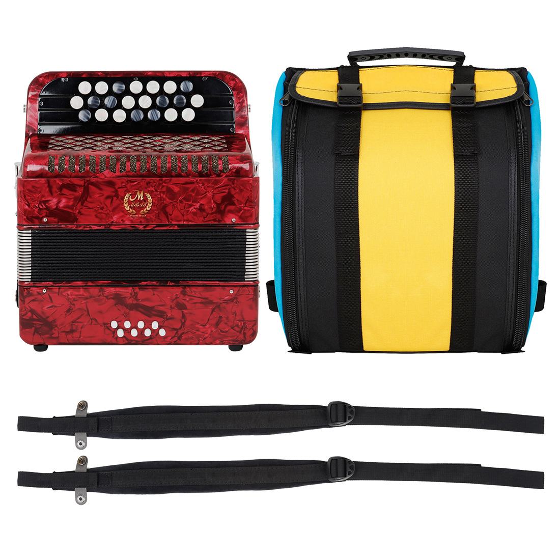 美贝特22键8贝司巴扬手风琴键钮式手风琴学生成人演奏键盘乐器琴详情图2