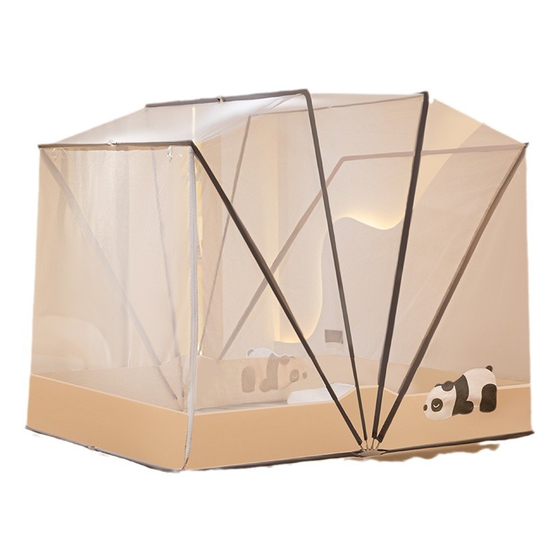 厂家批发特高m型网红六股折叠蚊帐免安装大空间防摔升级四股蚊帐详情图5