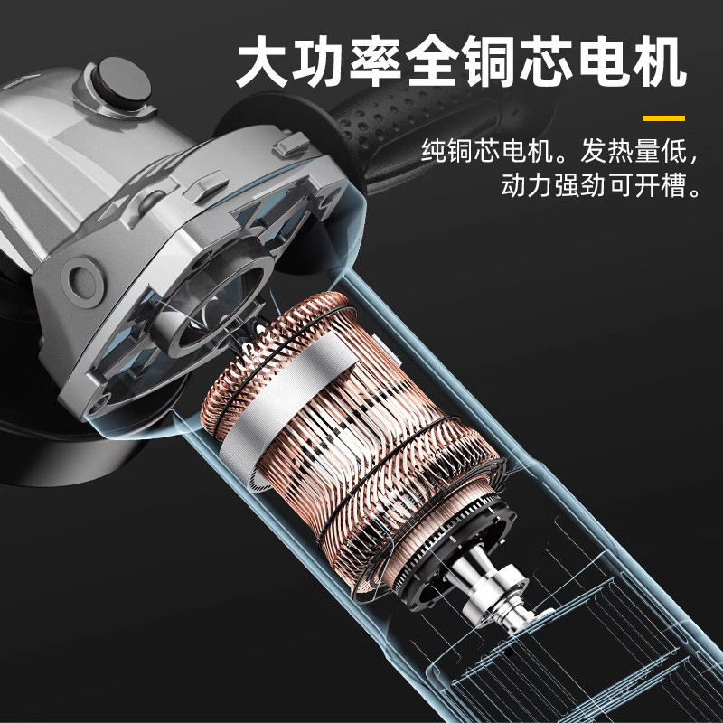 锂电迷你有刷角磨机多功能锂电手持打磨抛光机大功率电动切割机详情图2