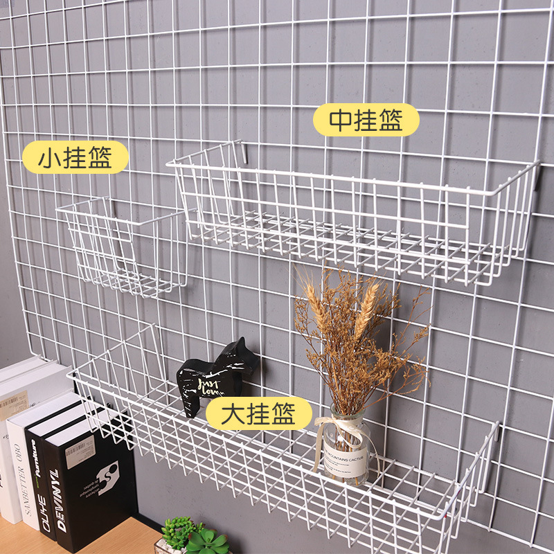 网片网格铁艺挂篮铁丝网置物架超市家用储物架货架网片置物收纳筐详情图4