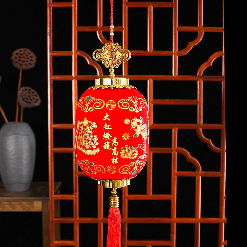 连串灯笼串防水户外灯笼过新年春节灯笼大红灯笼丝光灯笼装饰详情图3