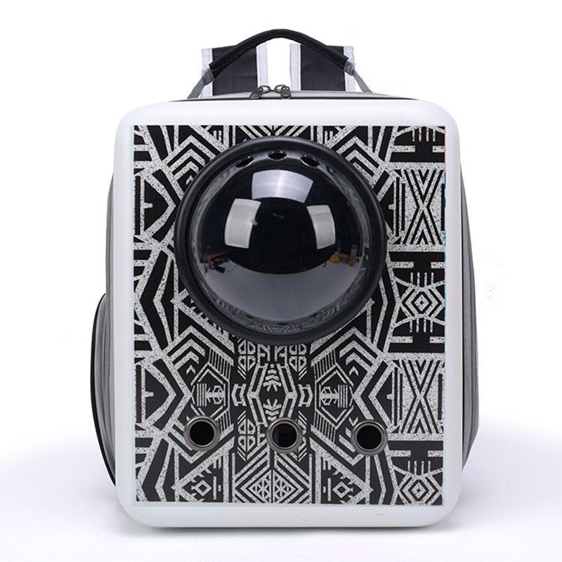 猫背包便携宠物外出包方形透气太空舱双背猫包外出包便携小型宠物详情图5