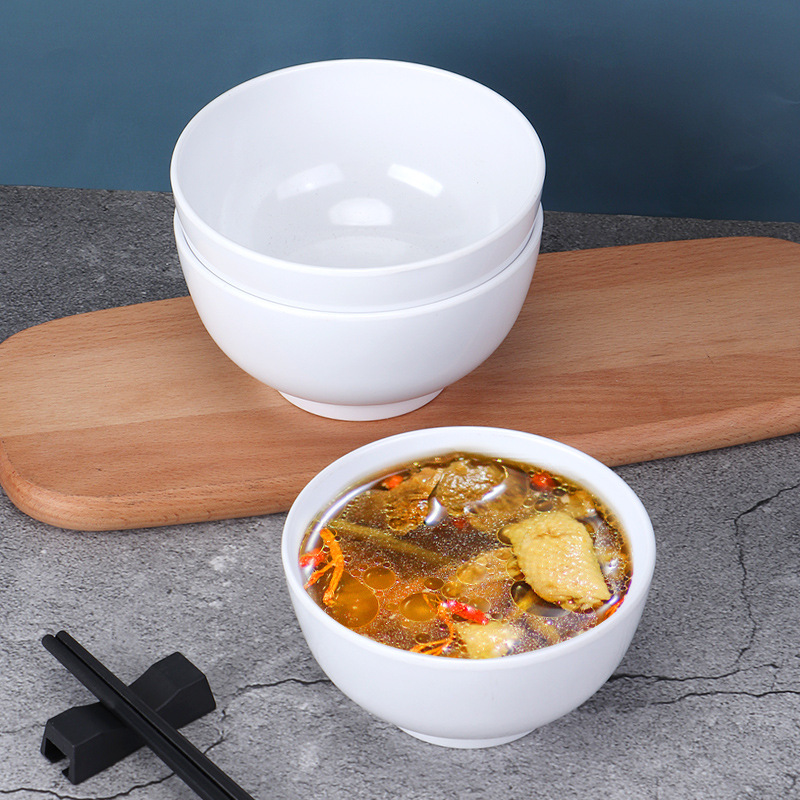 白色密胺餐具餐厅饭店酒楼商用火锅店专用蘸料调料碗米饭碗小汤碗详情图3