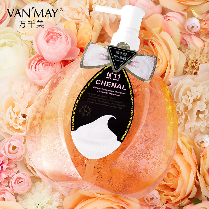 万千美玫瑰香水家庭装大容量沐浴露淡雅香水型娇蕊花瓣沐浴露批发详情图2
