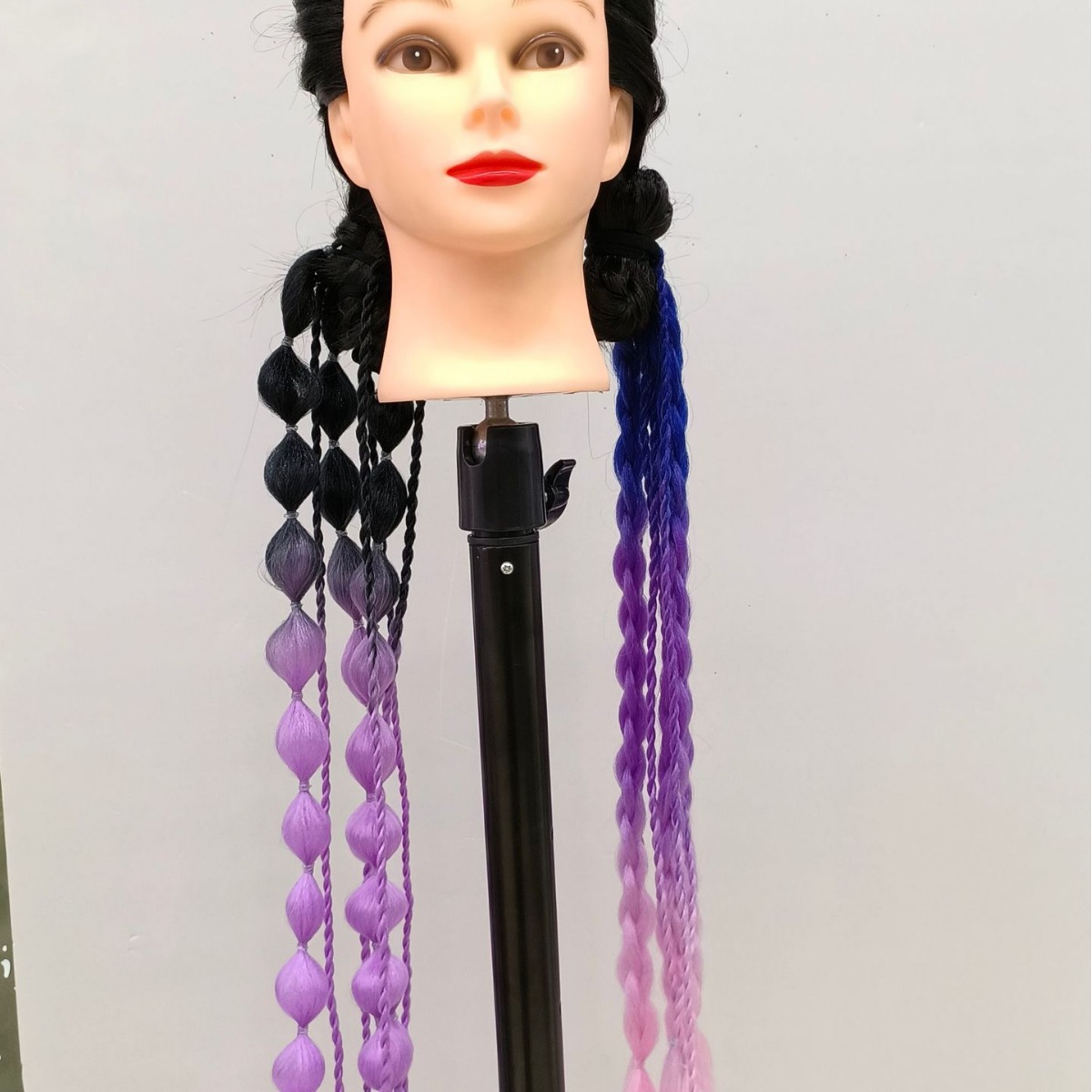 假发辫子民族风四股两股辫50g7根小辫长马尾假发拳击辫自然仿真详情图1