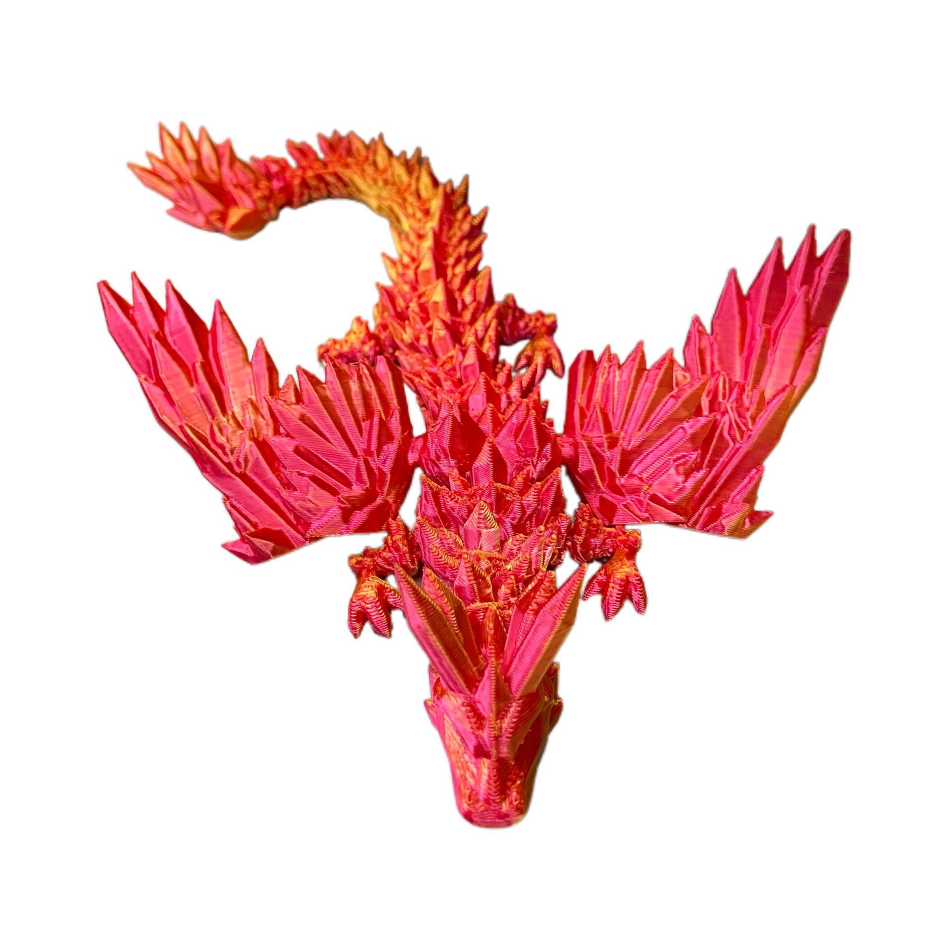 国潮3d打印水晶飞龙中国风可活动关节翼龙摆件摆摊爆款3d打印水晶飞龙详情图3