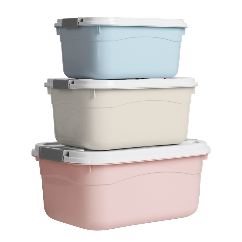 衣柜衣服整理箱有盖杂物塑料手提储物箱特大号家用玩具零食收纳箱详情图5