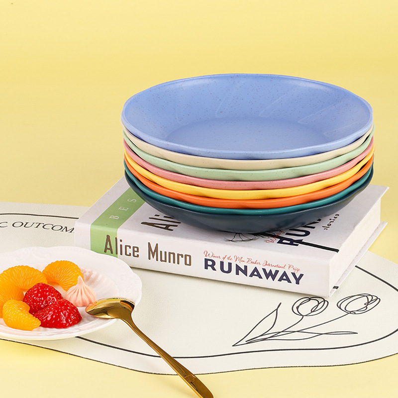 创意花边圆形深盘子家用鱼盘菜盘西餐意面盘沙拉饺子牛扒水果盘子详情图1