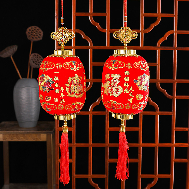 连串灯笼串防水户外灯笼过新年春节灯笼大红灯笼丝光灯笼装饰详情图4