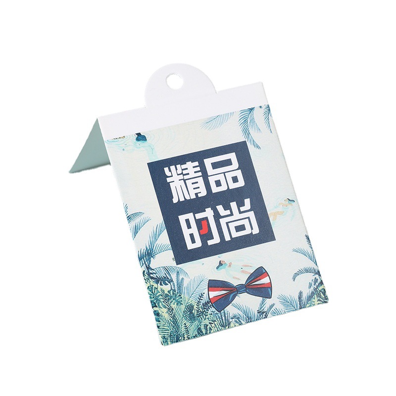 现货服装吊牌卡片印刷logo袜子吊卡标签女装衣服白卡吊牌工厂批发详情图5