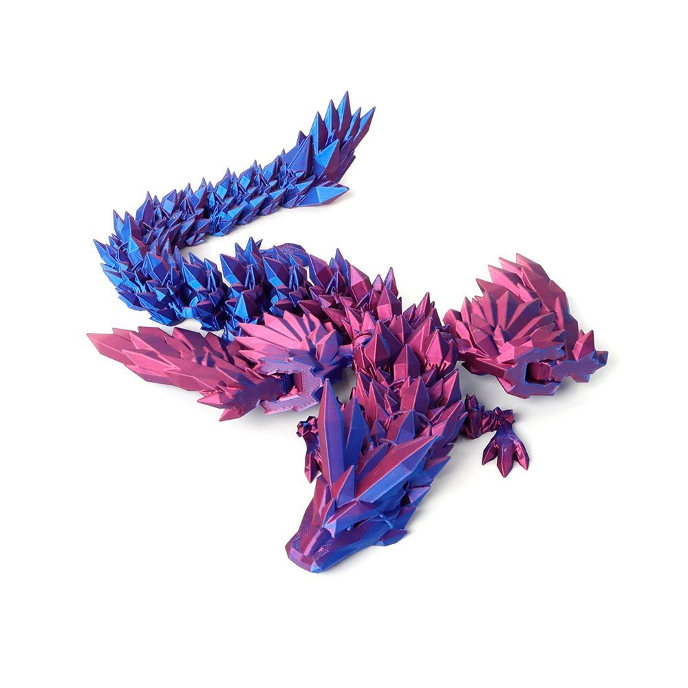 国潮3d打印水晶飞龙中国风可活动关节翼龙摆件摆摊爆款3d打印水晶飞龙详情图4