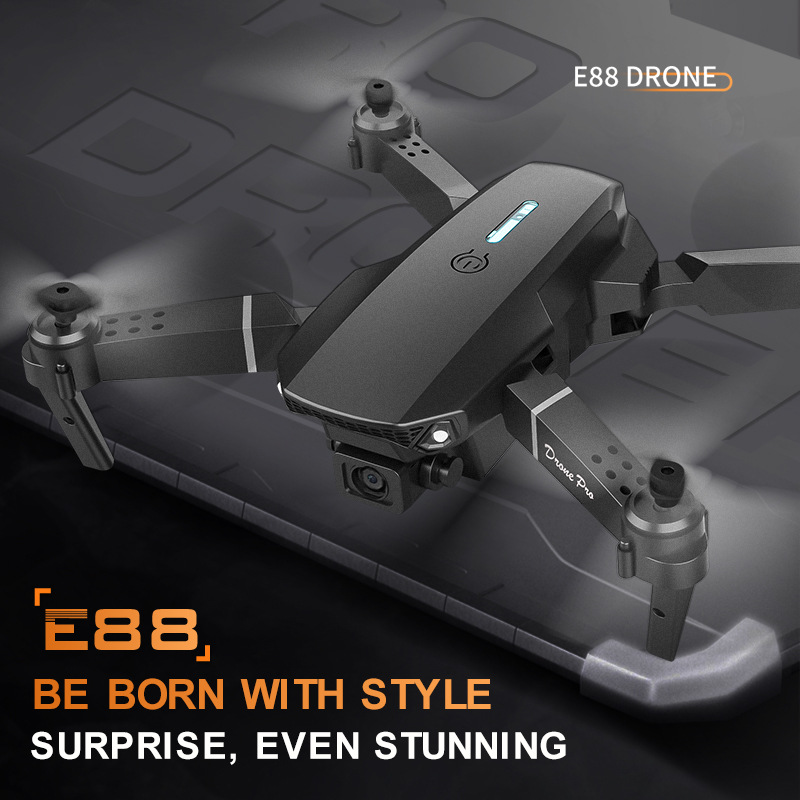 跨境e88无人机航拍儿童遥控飞机玩具dronese525抖音快手直播爆款详情图2