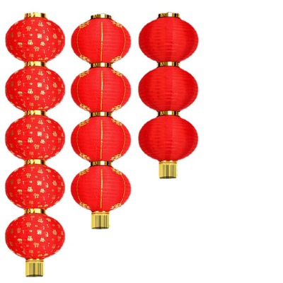 大红三四五六连串灯笼室外小红灯笼春节新年广告防水户外灯笼批发详情图5