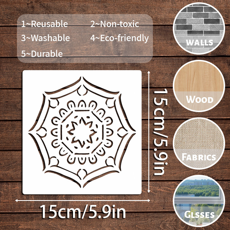 跨境亚马逊原创9件环形曼陀罗绘画模版绘画模版绘画模版动物主题d详情图2