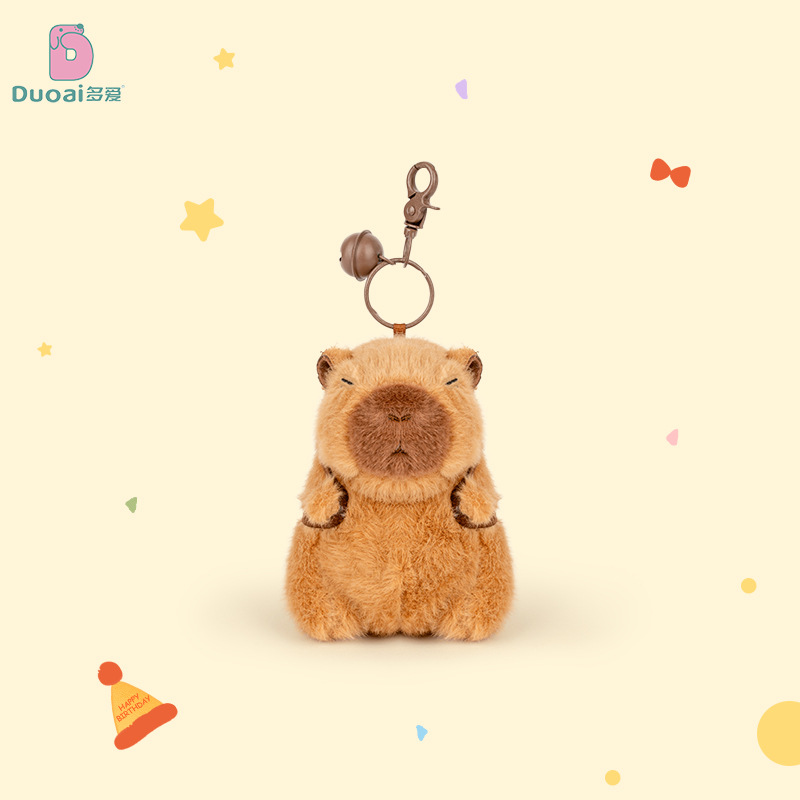 多爱正版水豚挂件卡皮巴拉毛绒玩具玩偶挂件生日礼物玩偶钥匙扣饰详情图3