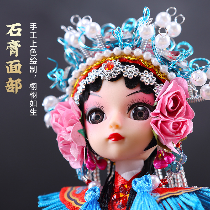 中国风民俗手艺京剧人偶娃娃北京戏曲礼品小绢人diy材料包手工品国潮详情图4