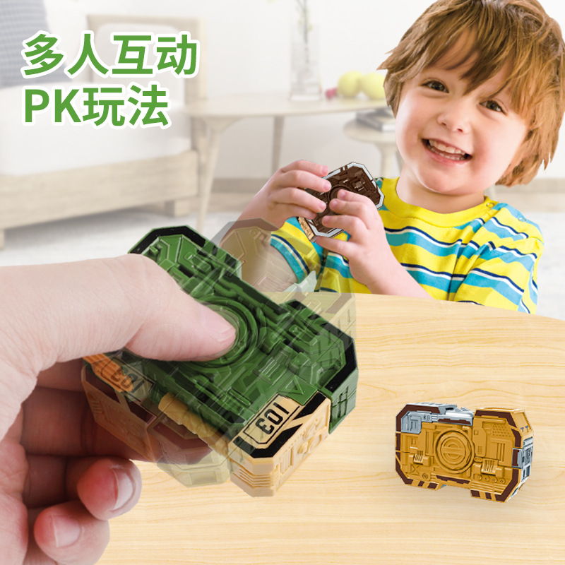 新品儿童军事系列变形手指陀螺减压益智玩具解压创意指尖旋转陀螺槐兴1111122详情图4