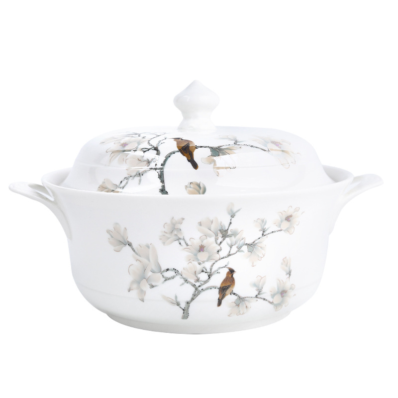 餐具套装家用送礼碗碟中式骨瓷轻奢高档碗筷批发活动礼品乔迁送礼详情图5