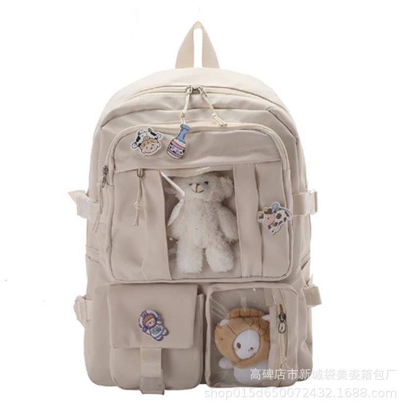 双肩包女新款韩版学生包 中小学生书包牛津布原宿风背包外贸书包详情图5