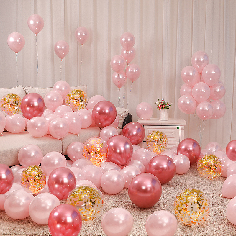 结婚气球粉色婚礼婚房宝宝生日礼物场景布置套装女孩新房装饰气球详情图4