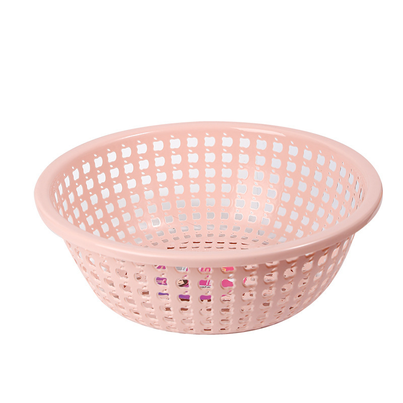 圆形镂空塑料沥水篮厨房水果蔬菜加厚收纳篮多功能滤水洗菜篮子详情图5