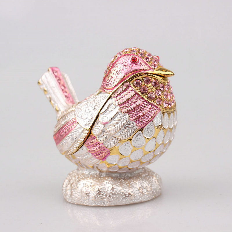 合金珐琅彩手工彩绘镶钻车载摆件工艺品家居小摆件ab258详情图2