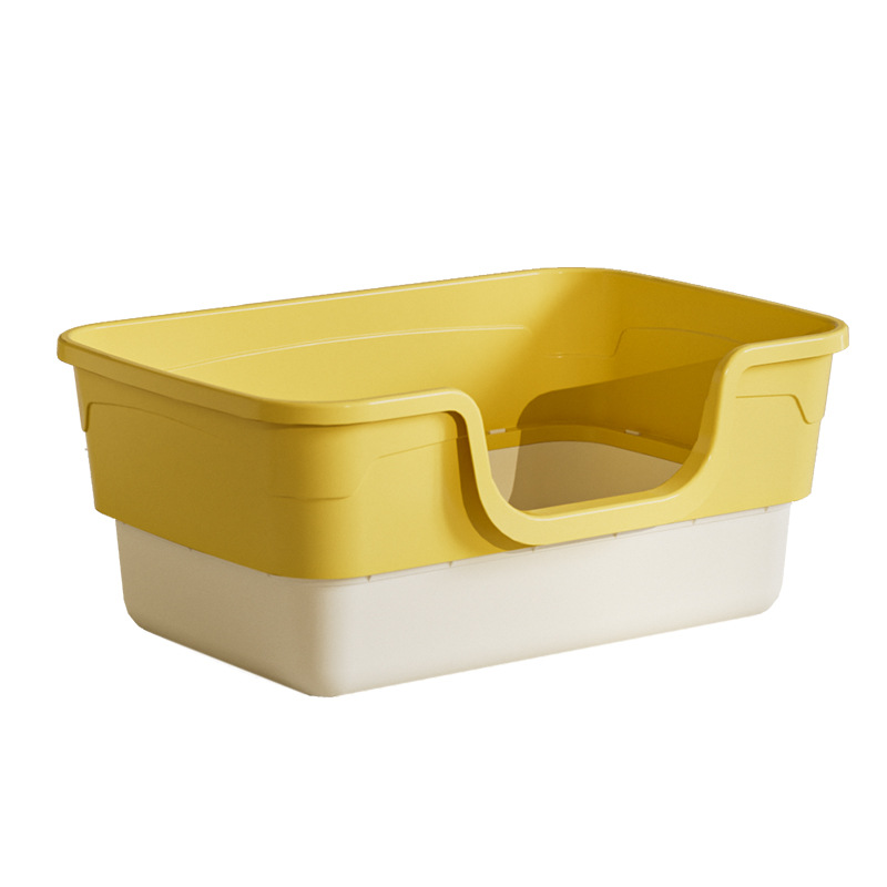 新款半封闭猫砂盆大号高围栏防外溅猫厕所猫浴盆猫咪清洁宠物用品详情图5