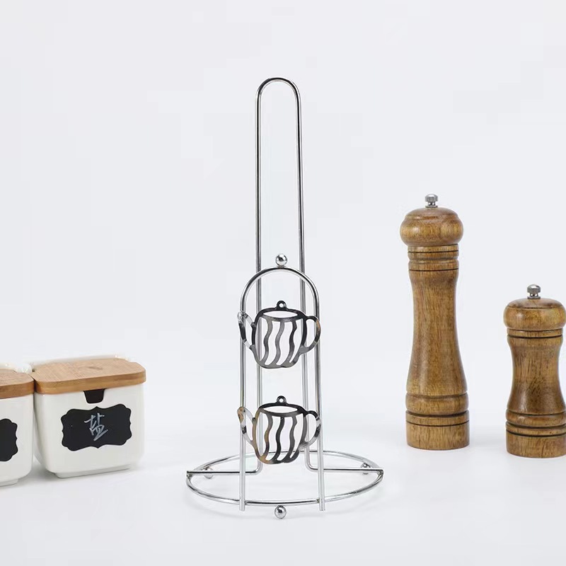 高档铁艺纸巾架创意厨房立式纸巾架 大蝴蝶大茶壶纸巾架详情图4