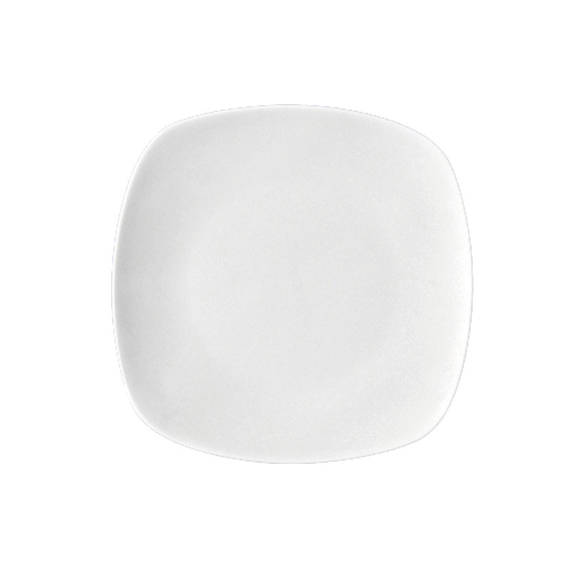 纯白色酒店陶瓷餐具餐盘深盘菜盘家用菜盘子方形碟子镁质方盘批发详情图1