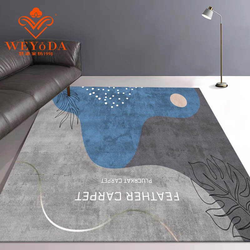 跨境抽象几何地毯北欧风简约家居客厅轻奢极简沙发茶几地毯批发详情图4