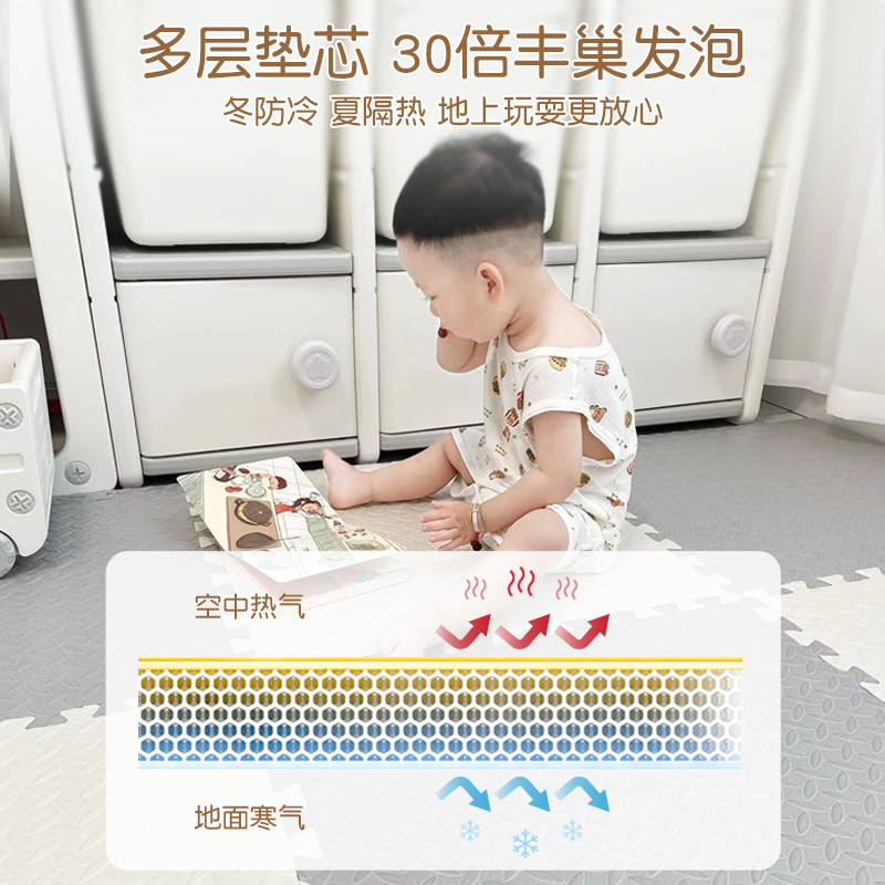 厂家批发拼接泡沫地垫双面幼儿园儿童爬爬垫加厚宝宝爬行垫子家用详情图3