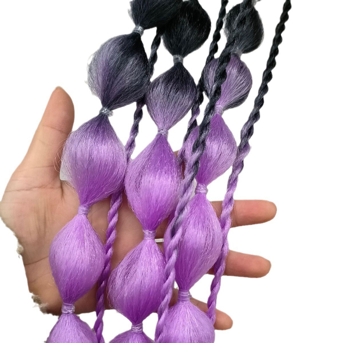 网红时尚女街拍造型神器灯笼泡泡扭股辫长款手编辫子马尾假发50g详情图2