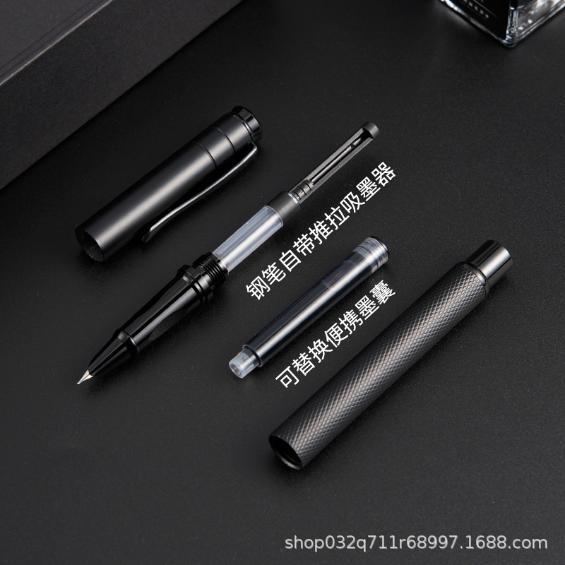 金属钢笔成人学生书写练字暗尖0.28小翘头书法美工弯尖商务礼品笔详情图4