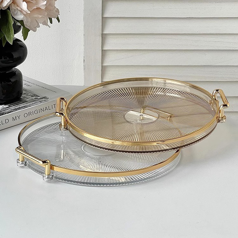 轻奢高档果盘家用客厅茶几水果瓜子塑料托盘高级感零食摆放盘子详情图4