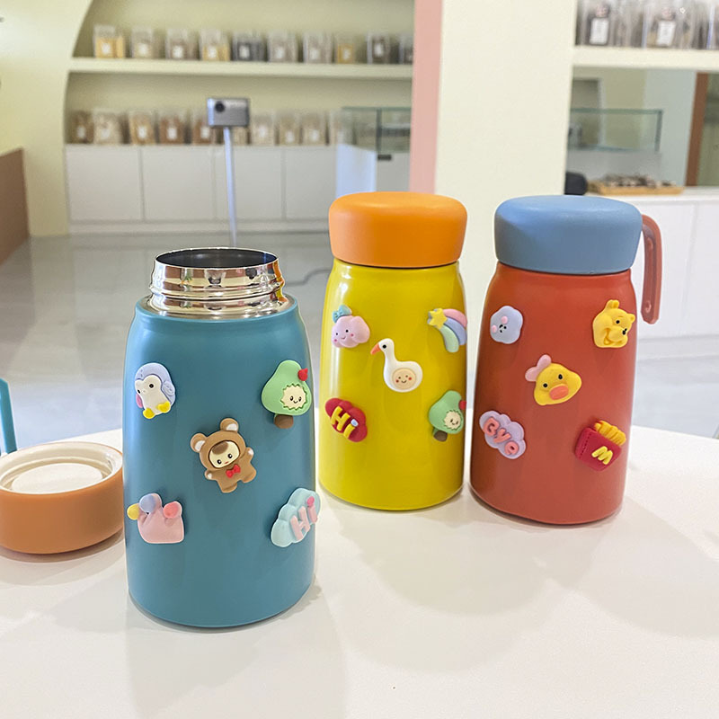 百利友便携迷你304不锈钢儿童保温杯手提户外旅行杯子送3d立体贴详情图3