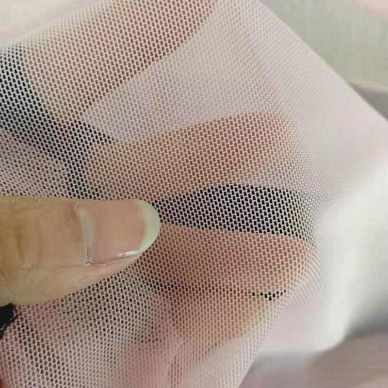 现货273色针织四面弹网布 复合网布服装里料绣花底布 涤氨砖块网详情图3