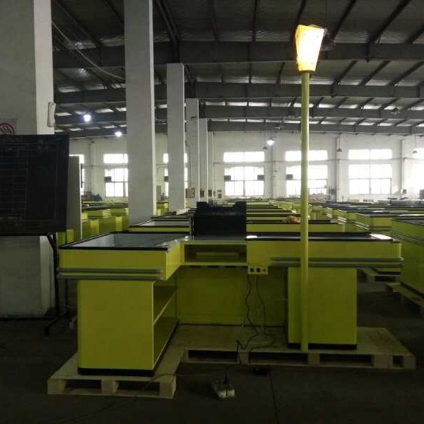 自动结账柜台超市收银台设备带传送带电动收银台详情图4