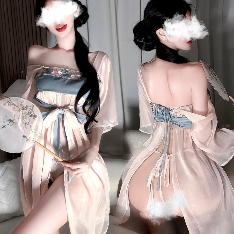 情趣内衣古风雪纺纱裙宫廷肚兜性感风cos汉服诱惑小胸调情套装女详情图1