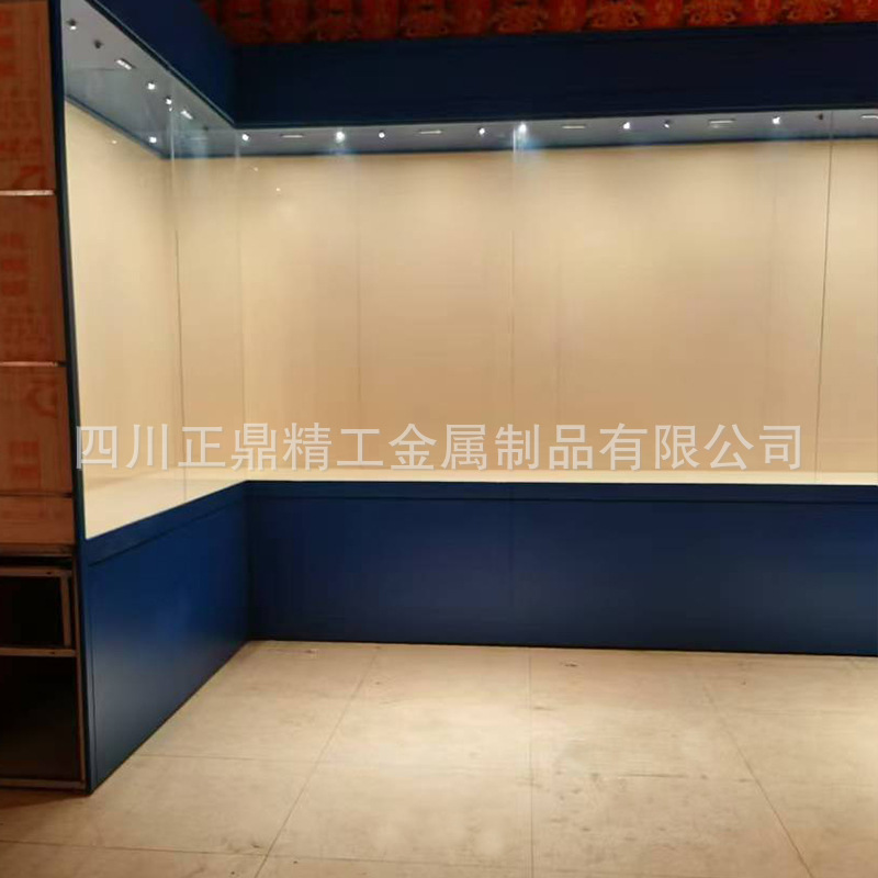 博物馆展示柜字画文物陶瓷器恒湿恒温展柜展览馆金属玻璃沿墙通柜详情图2