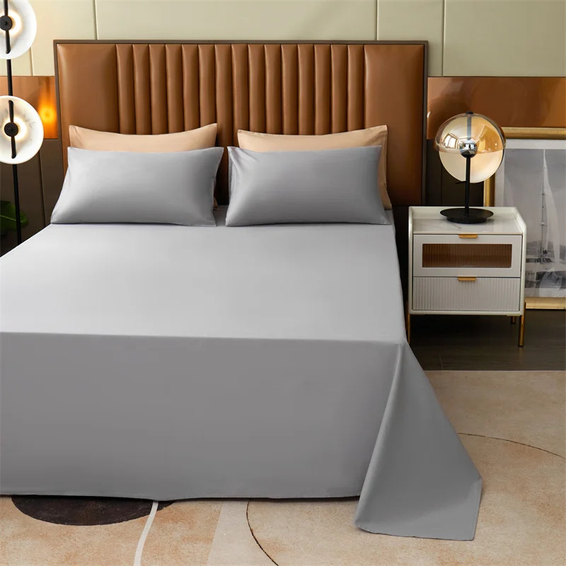简约纯色芦荟棉床单单件家用亲肤床单学生宿舍单双人床单枕套批发详情图4