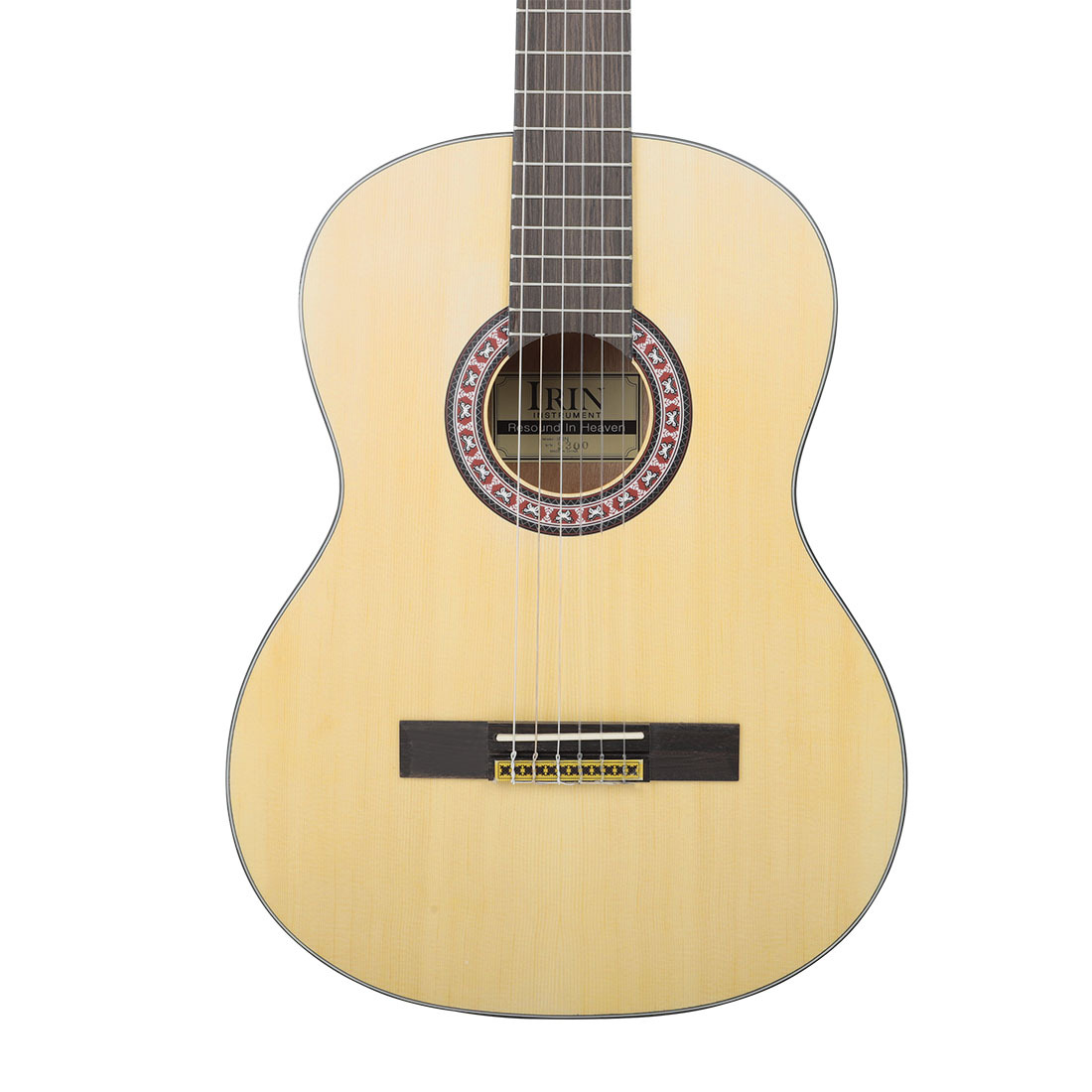 批发irins300圆角古典吉他原木色云杉面板吉他初学者木吉他木jita详情图2