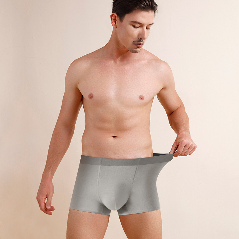 男士内裤纯棉柔软新疆长绒棉中腰无痕内裤男士纯棉透气抗菌四角裤详情图3