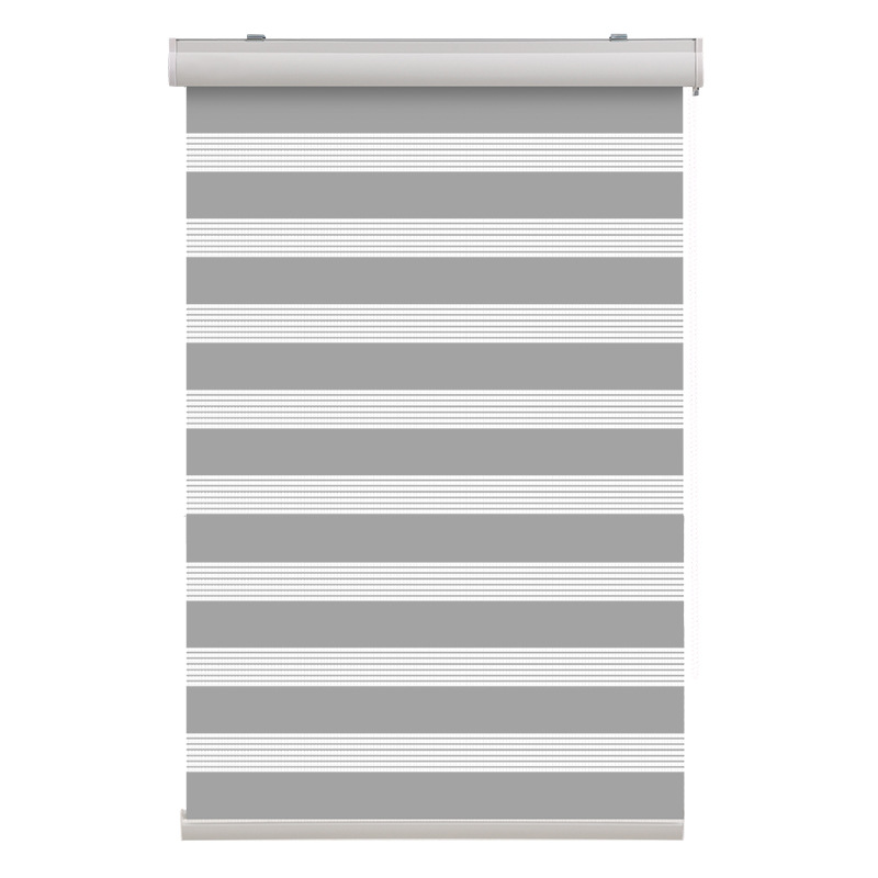 柔纱帘高遮光斑马帘防水防油透气窗帘办公室办公楼书房遮阳帘详情图1