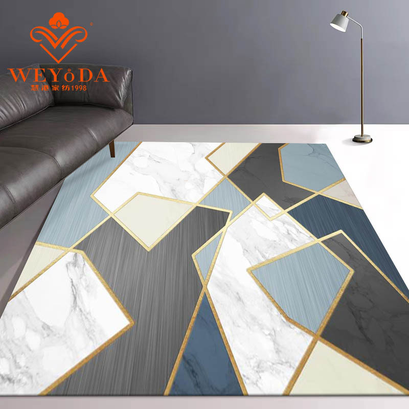 跨境抽象几何地毯北欧风简约家居客厅轻奢极简沙发茶几地毯批发详情图3