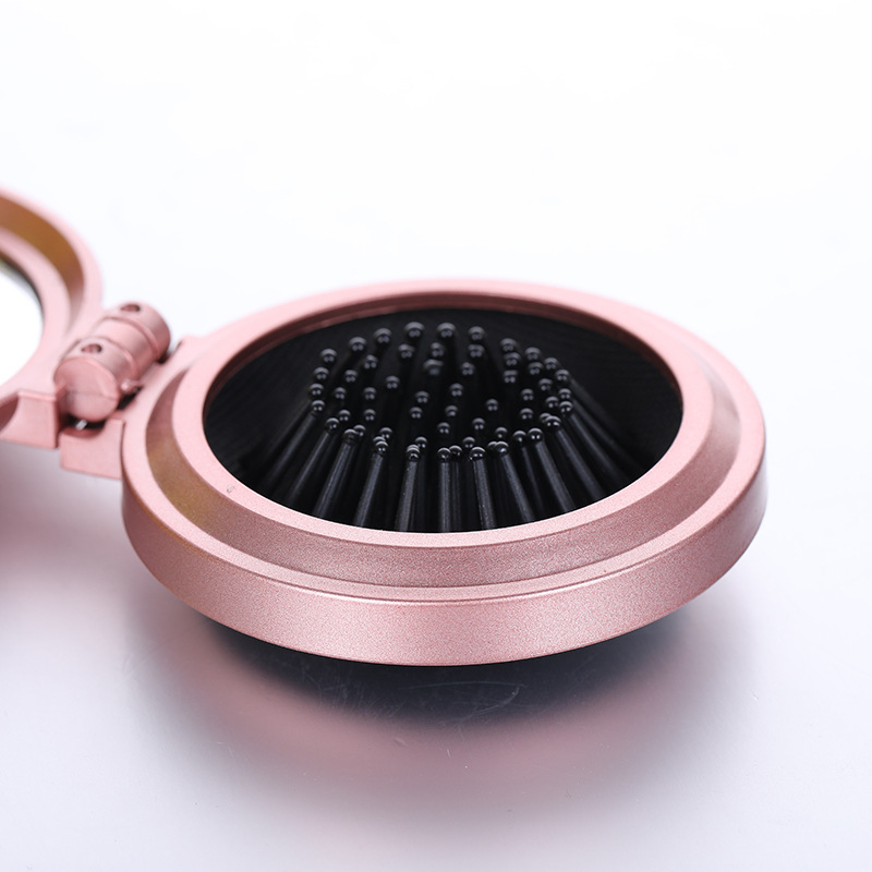 厂家供应 便携式圆形带镜子口袋梳按摩梳子折叠镜梳  可按需定 制详情图4