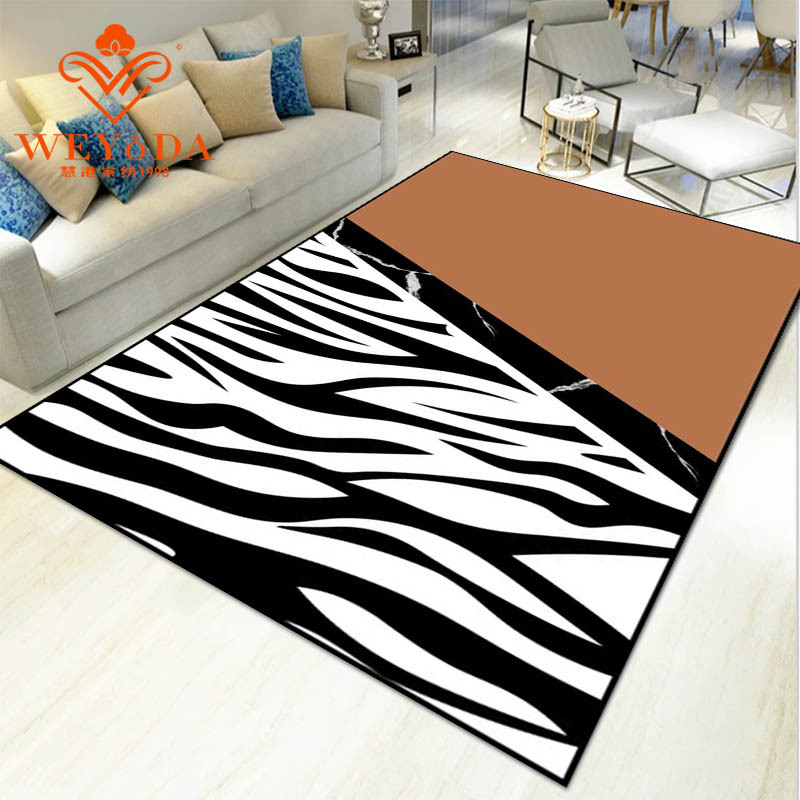 跨境抽象几何地毯北欧风简约家居客厅轻奢极简沙发茶几地毯批发详情图2